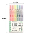 thumbnail image 3 of Boovnll Beautiful And Lovely Highlighter Mild Variety Of Colors, With Soft Tip, Non-permeating Color Quick Drying Easy To Hold, 6 Sets，90ml, 3 of 7