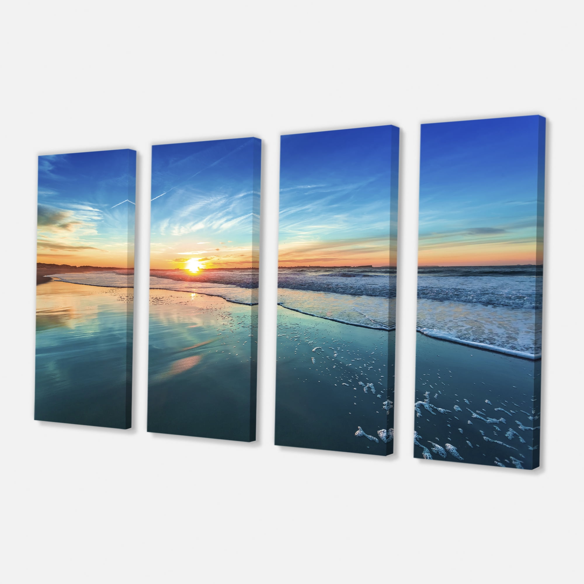 Tableau mural imprimée sur toile Design Art la mer et soleil