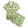 thumbnail image 4 of Luvoko Child Children DIY Anniversary Print Pajama Set Short Sleeve Button Up Top And Shorts, 4 of 5