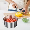 thumbnail image 1 of Stainless Steel Salad Bowl with Lid Set of 3 - Fresh Keeping Food Storage Containers - Stackable Leakproof Mixing Bowls for Kitchen, Travel & Refrigerator - 11cm/13cm/15cm Sizes - Silver, 1 of 7