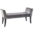 thumbnail image 1 of Armen Living Chatham Tufted Velvet Living Room Bench in Gray, 1 of 1