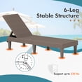 thumbnail image 4 of Costway Patio Lounge Chair Recliner Chair with 3-Position Adjustable Backrest & Cushion Red, 4 of 8