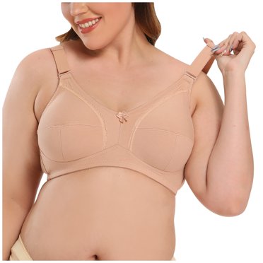 EQWLJWE Women's Plus Size Seamless Push Up Lace Sports Bra Comfortable Breathable Base Tops Underwear True Bras For Women