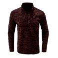 thumbnail image 4 of KIHOUT Chandails Molletonnés de Printemps et d'Hiver pour Hommes, Chandails Molletonnés Unis à Col Roulé à Fermeture Éclair à Manches Longues pour l'Extérieur, Hauts de Base T-, Taille P-2TG, 4 of 6