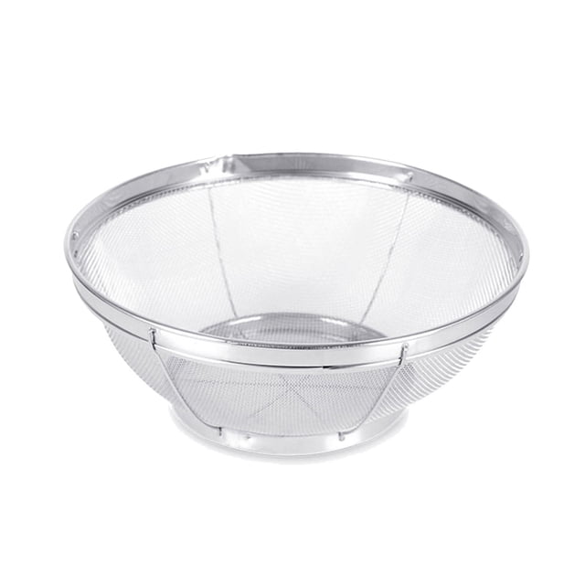 Stainless Steel Rice Sieve Bowl Fine Mesh Strainer Large Metal Colander For Rice Yogurt Air Fryer New 3 Q Stainless Steel Tray Large Dry Age Meat Locker