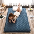 thumbnail image 1 of HAHDAXIA Futon Mattress-Japanese Futon,Long Day Cotton Fill Single Double Roll Up Foldable Mattress, Portable Sleeping Mattress for Floor Guest Bed Sofa (Color : Interstellar Blue, Size : 90, 1 of 7
