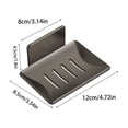 thumbnail image 3 of Vaidha Soap Box Wall Mounted Perforated Home Bathroom High-end Drainage Soap Storage Rack Bathroom Storage Box Stainless Steel 2 Sets, 3 of 7