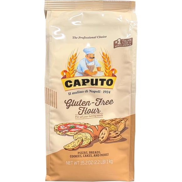 Antimo Caputo Farine Italienne Sans Gluten, 1 kg – Entièrement Naturelle, non-OGM, Farine Italienne pour Pizza Napolitaine, Pain et Pâtisserie
