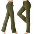 thumbnail image 1 of AherBiu Sweatpants for Womens High Waisted Drawstring Slim Fitted Casual Trousers Fall Solid Color Workrout Yoga Pants, 1 of 9