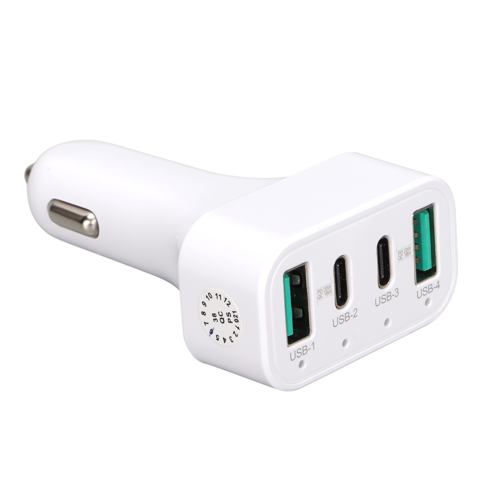 Port Car Charger,4 Port Car Charger Port Cigarette Lighter Adapter USB Car Charger Exceptional Reliability