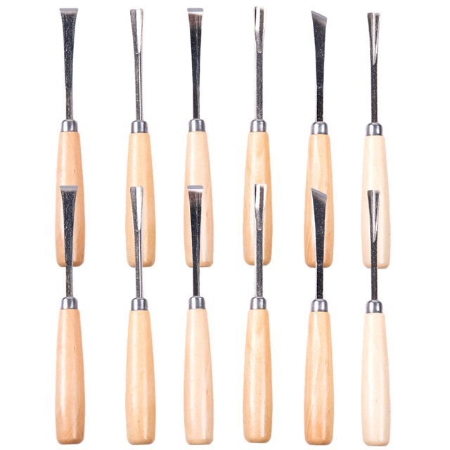 Miangastore Carpenter Tools Professional Wood Craft Gouge Steel 2 Sets Package 17x6x3Cm