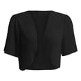 thumbnail image 4 of Timegard Shrugs for Dresses Summer Lightweight Chiffon Short Sleeve Open Front Beach Casual Flowy Top, 4 of 4