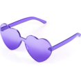 thumbnail image 1 of ORUYROP Heart Shape Sunglasses Rimless Transparent Heart Glasses Colorful Party Favors, 1 of 7