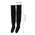 thumbnail image 3 of Stocking Category Thigh High Socks for Women – Solid Over Knee Extra Thick Long Comfortable Plus Size Contemporary Hosiery 2PCS, 3 of 6