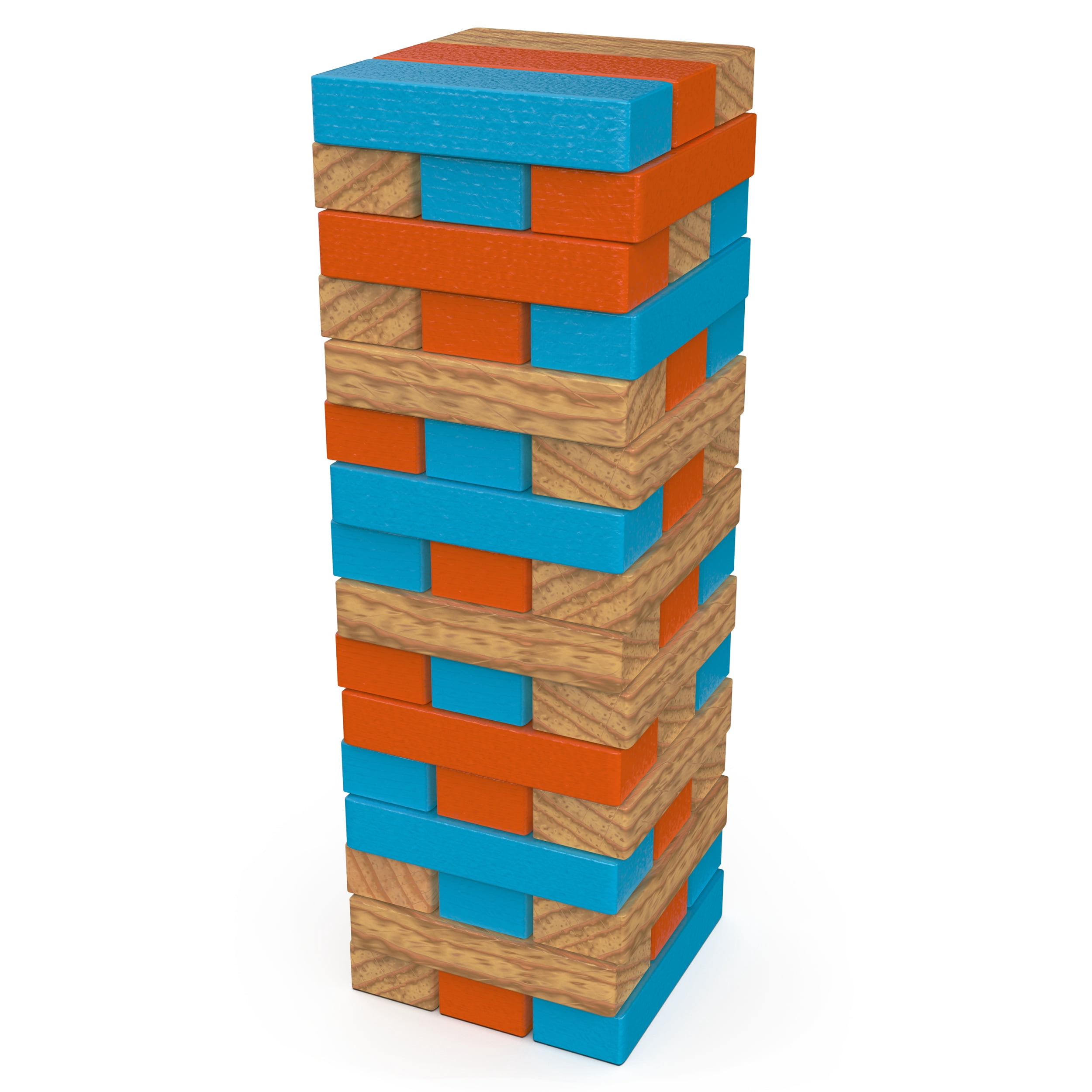 Spin Master Games, Jumbling Tower arc-en-ciel, jeu d'empilement et d'équilibre, jeu de construction, jeu de société en bois, pour les enfants à partir de 5 ans