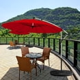 thumbnail image 3 of Gymax Parasol Suspendu Déporté de Patio 10 Pi avec Réglage d'Inclinaison Bourgogne, 3 of 10