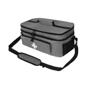 Xuanheng Empty First Aid Bag Emergency Kits Organizer Storage Pouch Multifunctional Medical Storage Bag Portable for Travel Gym Hiking Gray