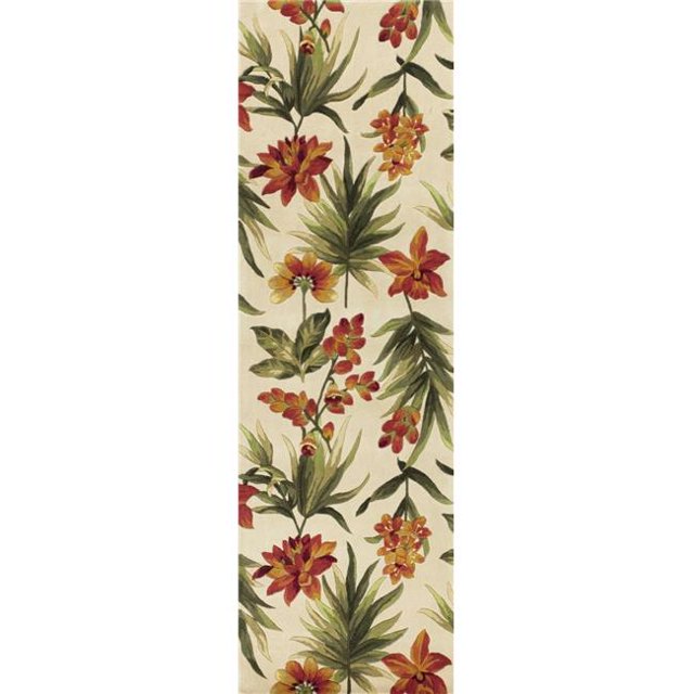 HomeRoots 352813 2 ft. 6 in. x 8 ft. Runner Wool Ivory Area Rug