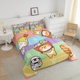 thumbnail image 2 of YST Ensemble de Douillette à Imprimé d'Animaux Mignons Simple Corgi Rabbit Literie Douillettes et Ensembles Sheep Penguin Housse de Couette Filles Courtepointe Arc-en-Ciel Douillette Style Japonais Kawaii Literie Sushi Enfants Garçons Déco de Chambre, 2 of 6