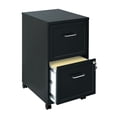 thumbnail image 1 of Space Solutions 18" Deep 2 Drawer Mobile Letter Width Vertical File Cabinet, Black, 1 of 9