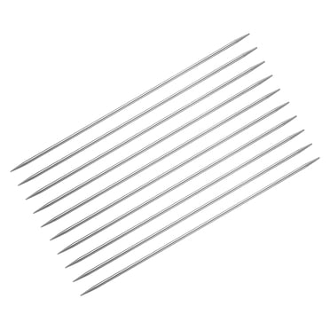 Uxcell 10Pcs Knitting Needle 3.0mm Diameter 7.87 Inches Length Stainless Steel Double Pointed Sweater Stitching Needles
