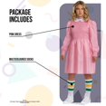 thumbnail image 4 of Stranger Things Tween Classic Pink Dress Eleven Costume, 4 of 5