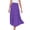 Purple, variant on matoen Women Casual Fashion Skirts Solid Color Ruched Elegant Skirt High Waist Drawstring Flowy Skirt