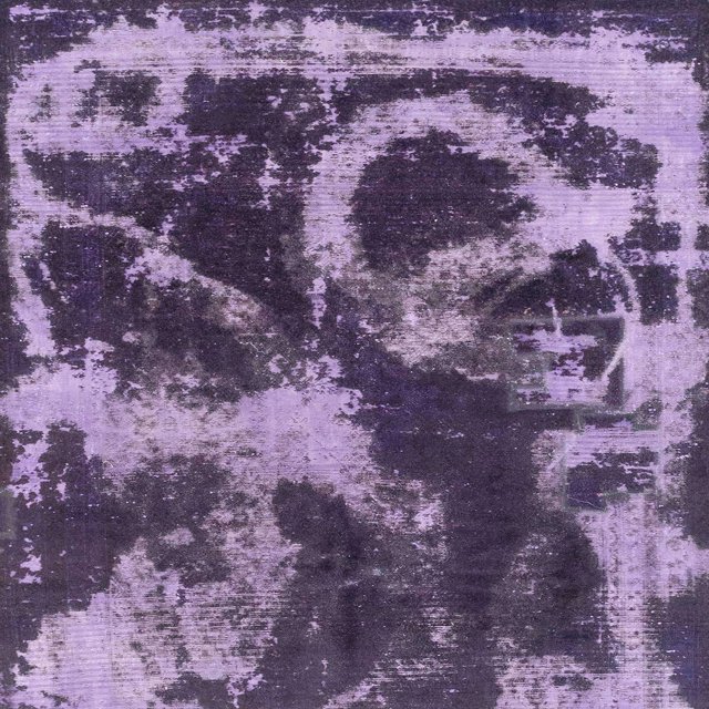 Ahgly Company Tapis d'Intérieur Carrés Abstraits Violets Abstraits pour Aire, 4 Pieds Carré