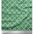 thumbnail image 1 of Soimoi Cotton Cambric Fabric Filigree Damask Print Sewing Fabric Yard 42 Inch Wide, 1 of 3