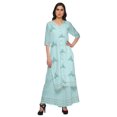thumbnail image 1 of Moomaya Grande Taille Palazzo Ample Imprimé et Ensemble Kurta Robe Ethnique pour Femmes, 1 of 1