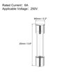 thumbnail image 2 of Uxcell 6A 250V Glass Fuses 5x20mm Time Delay Fuses Slow Blow Fuses 10Pcs, 2 of 5
