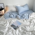 thumbnail image 2 of Dvruxg 4-Piece Washed Polyester Bedding Set – Soft, Breathable & Fade-Resistant | Includes Duvet Cover, Fitted Sheet & 2 Pillowcases | Multicolor, Double-Sided Design (Twin/Full Sizes), 2 of 5