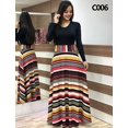 thumbnail image 2 of Tralilbee Robe Longue Imprimée pour Femme Pièce Florale Col Rond Banquet Mode Élégante Robe Moulante Moderne Aguichant Grande Taille, 2 of 3