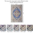 thumbnail image 2 of JV Home Area Rug Napoli Pink Blue 6'x9' Washable Carpet Anti Slip, 2 of 6
