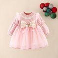 thumbnail image 2 of RKSTN Robe pour Tout-Petites Filles Robe à Manches Longues Version de Robe pour Enfants pour Filles Loli-ta Nœud Patchwork Robe de Princesse Robe d'Automne, 2 of 6