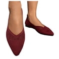 thumbnail image 1 of Womens Mesh Pointy Toe Dressy Shoes Breathable Spring Fall Slip on Low Heels Walking Flat Office Work Loafers, 1 of 5