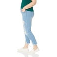 thumbnail image 2 of COVER GIRL Women's Plus Size Distressed Ripped Skinny Jeans, Light Distressed, Juniors 5, 2 of 3
