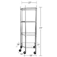 thumbnail image 4 of TRINITY EcoStorage™ 4-Tier Corner Wire Shelving Rack | Nsf | Includes Wheels | Chrome, 4 of 7