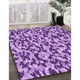 thumbnail image 3 of Ahgly Tapis Rectangulaire Lavable en Machine Intérieur Transitionnel Violet Violet, 8 Pieds x 10 Pieds, 3 of 7
