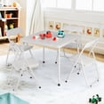 thumbnail image 2 of EDTara Modern Folding Card Table & Chair Set, Leather Padded Cushioned Chairs, Durable Steel Frame, Square Folding Table for Dining or Game Room, 2 of 8