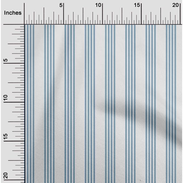oneOone Coton Tissu Cambic Rayures Verticales Imprimé par Yard 56 Pouces de Large