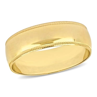 Ladies 6mm Polished Finish Wedding Band in 10k Yellow Gold