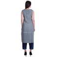 thumbnail image 4 of Moomaya Kurta Sans Manches à Col Peter Pan avec Pantalon Ensemble Ethnique 2 Pcs pour Femmes, 4 of 6