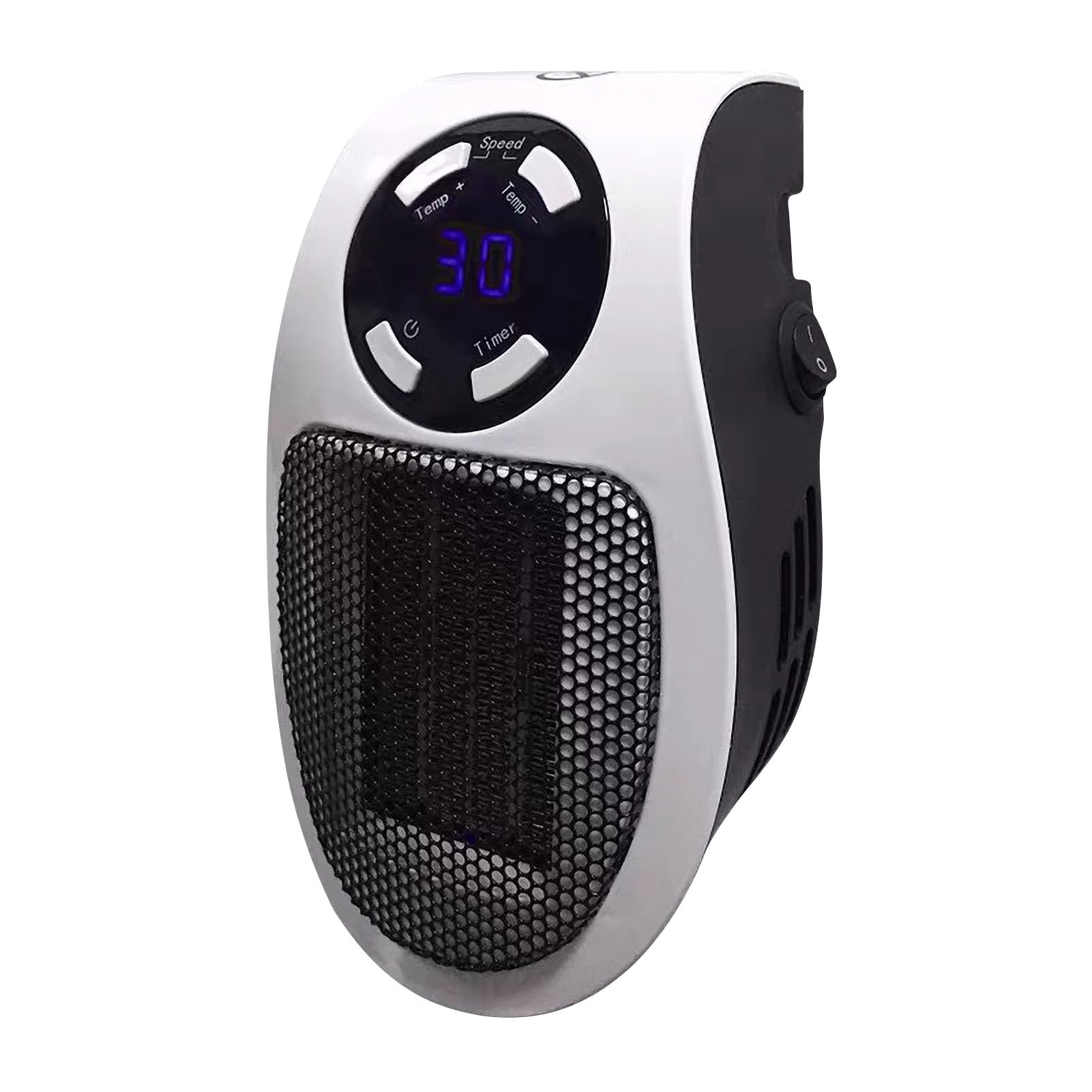 Electric Space Heater With LED Display Timer Wall Outlet Space Heater Safe Overheat Protection Quiet