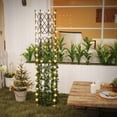 thumbnail image 4 of Patiojoy Garden Trellis Outdoor Plant Support Frame with Adjustable Shapes Ground Stakes Rustproof PE Coating Pipes 2pcs, 4 of 10