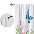 thumbnail image 3 of Innerwin Rideaux Protection UV Draperies Isolées Thermiquement Occultantes Imprimé Floral Rideau de Fenêtre Écoénergétique Imperméable Poche pour Tringle Panneau Moderne Bleu 120x150cm/47.24x59.06 Pouces LxH, 3 of 6