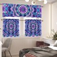 thumbnail image 5 of Mandala Kitchen Curtain and Valances Set for Windows Valance Curtain Panel Drape Treatment Short Valances Bathroom Decor Curtains 3 Piece Set, 5 of 5
