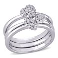 thumbnail image 1 of Miabella 1/6 Carat T.W. Diamond Sterling Silver Stacking 3-Piece Ring Set, 1 of 5