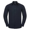 thumbnail image 1 of Russell Collection Mens Long Sleeve Poly-Cotton Easy Care Tailored Poplin Shirt, 1 of 6