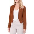 thumbnail image 1 of INSPIRE CHIC Veste Blazer Courte Sans Col pour Femme, de Travail/bureau/affaires Décontracté, 1 of 6